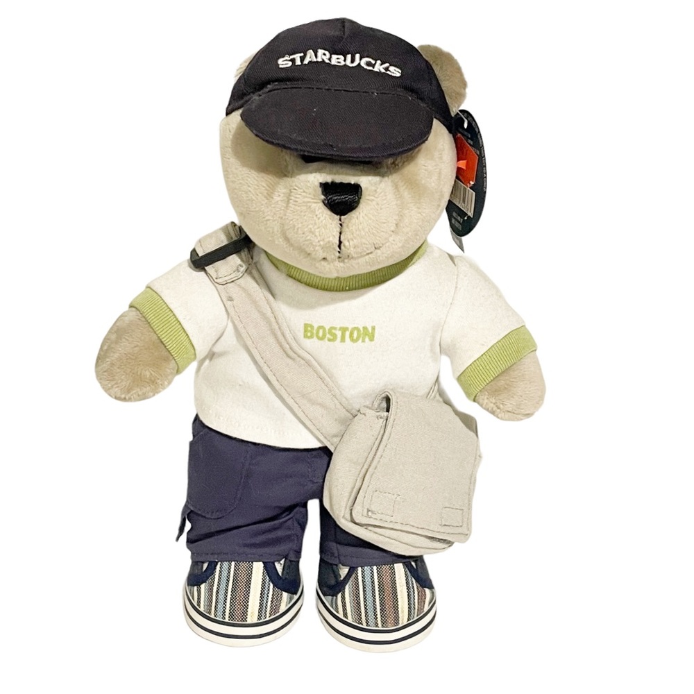Starbucks Plush Bearistaâ Teddy Bear 2008 Destination Boston Stuffed Animal NEW